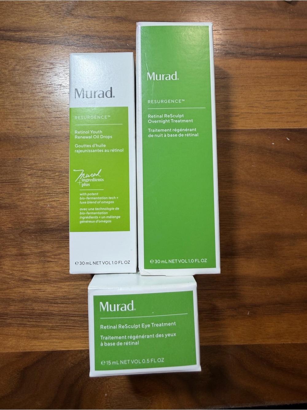 Murad Resurgence Complete 3-Piece Retinol & Retinal Skincare Set — New in Boxes